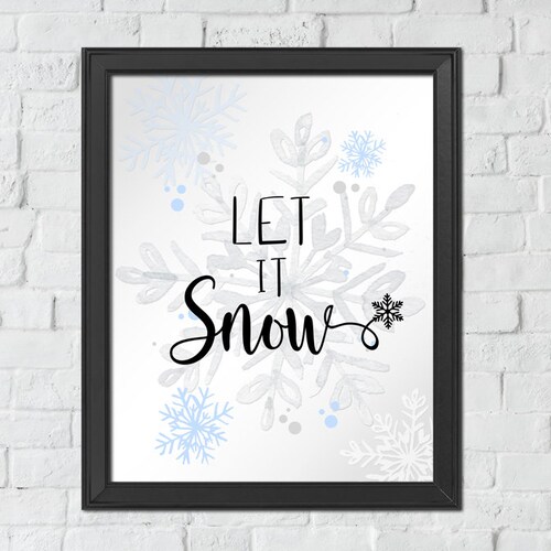 Watercolor Winter Wall Art Winter Decor Candy Cane Christmas Etsy