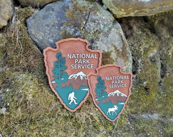 National Park Service Sign, NPS, Arrowhead Sign, Laser Cut Wood Sign, Replica National Park