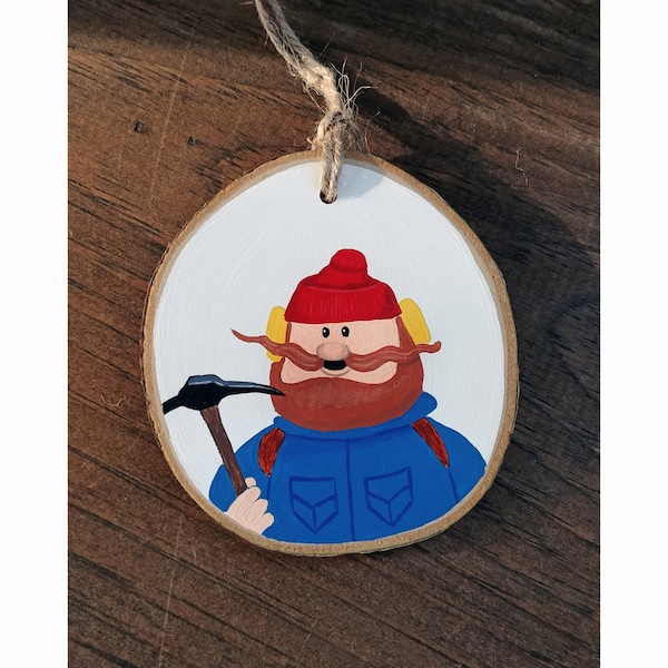 Yukon Cornelius Ornament, Rudolph the Red-Nosed Reindeer, Wood Slice Ornament, Rustic Ornament, Wooden Christmas Ornament