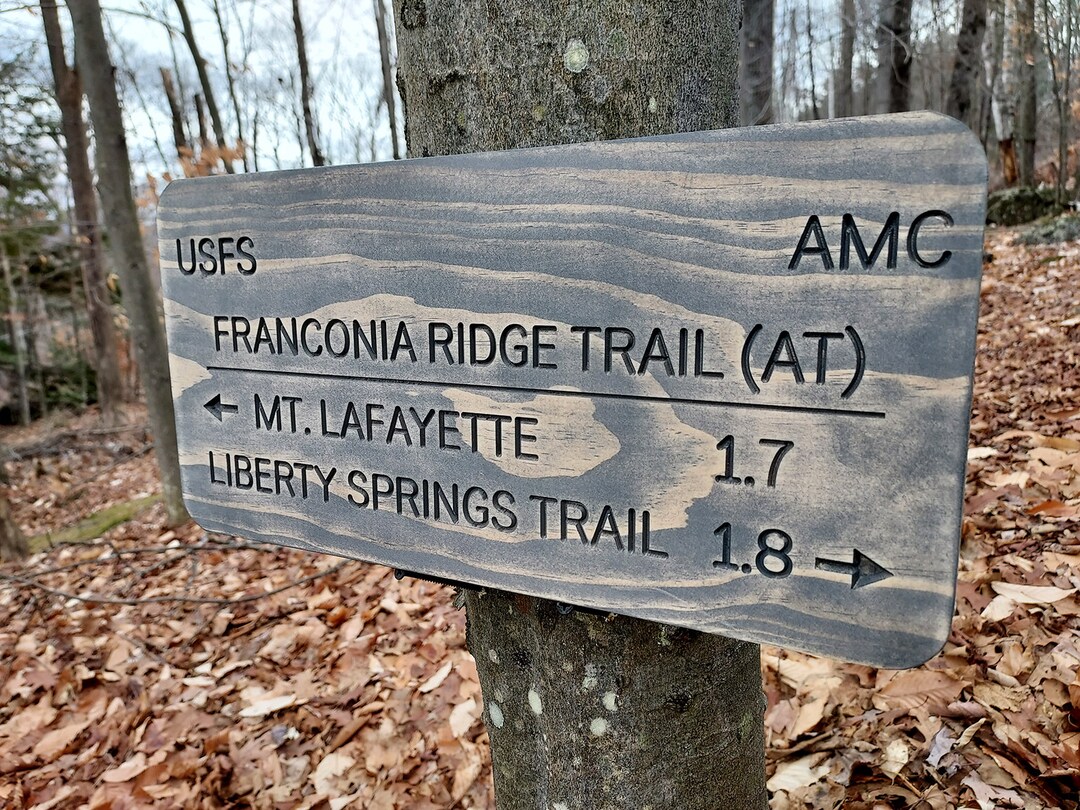 Franconia Ridge Sign Replica Franconia Ridge Trail Sign, New Hampshire Trail Sign, Lafayette ...