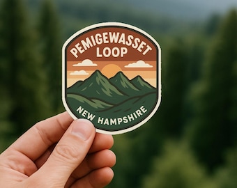 Pemigewasset Loop Decal - NH, Pemi Loop, White Mountains, New Hampshire, Car Decal, Window Decal, Water Bottle Sticker