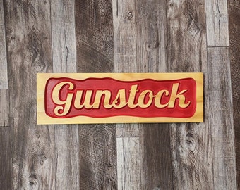 Gunstock 18" Carved Sign, Gunstock Mountain, Gilford NH