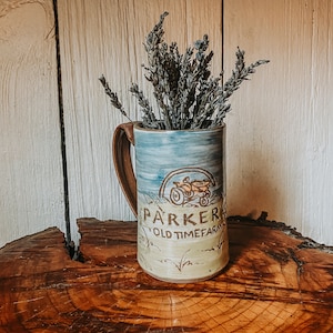Large Handmade Ceramic Coffee Mug| Wheel Thrown PotteryI