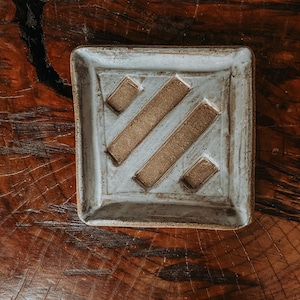 Handgemaakte keramische zeepschaalI Minimalistisch zeepbakjeI