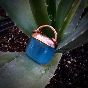 Electroformed Blue Glass Pendant