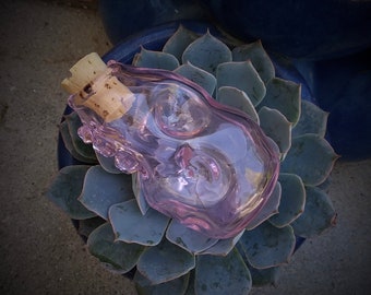 Glass Animal Skull Bottle