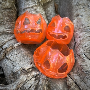 Glass Jack o&#39;Lantern Candle Holders