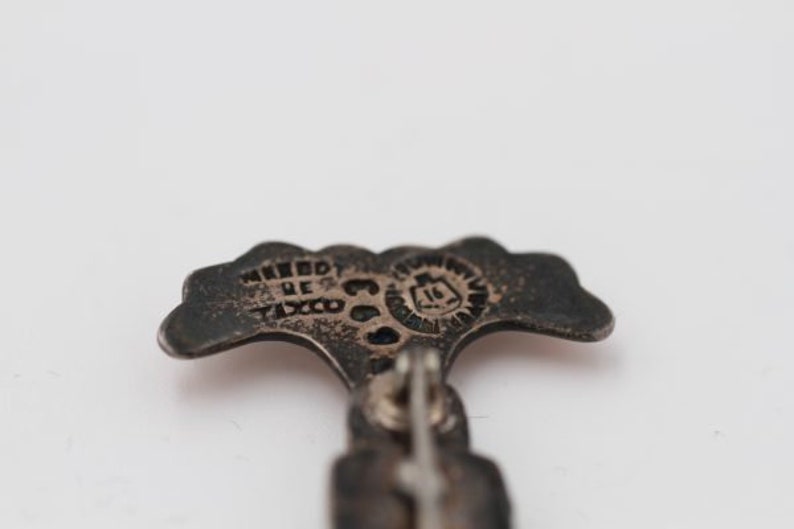 Antique Taxco Sterling Silver & Enamel Articulated Fish Pin Etsy