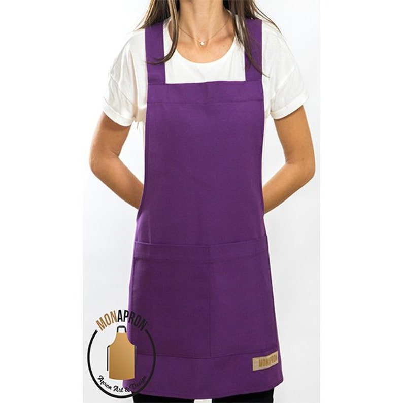 05 Monet Purple Apron