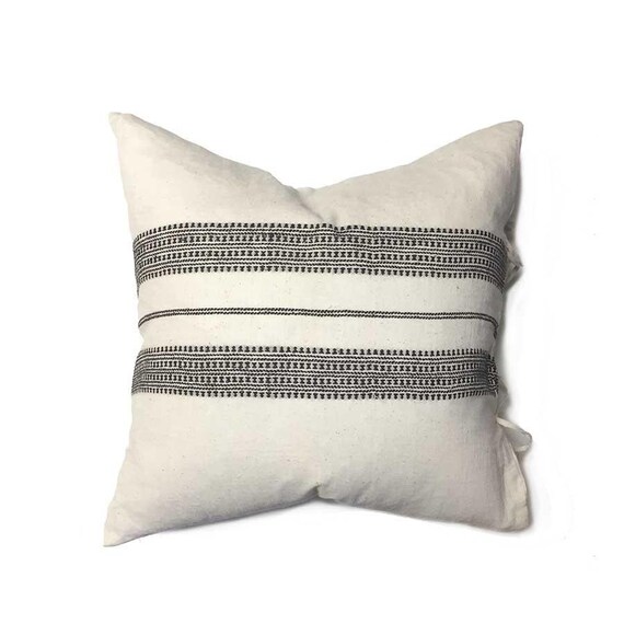 100 Organic Cotton Pillow Cover Big Square Pillow Large Etsy