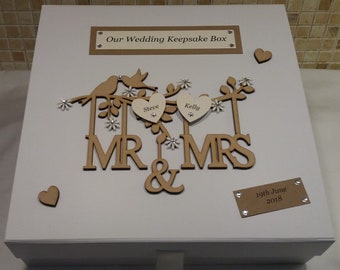 Wedding Keepsake Box, Memory Box, Memory Keepsakes, Wedding Gifts