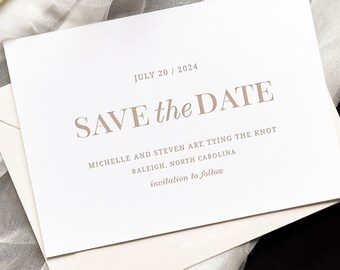 VERSE Letterpress Save the Date, a timeless and elegant save the date