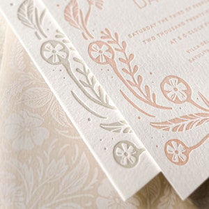 JOLIE 1.0 Arched Letterpress Wedding Invitations, a fun, romantic, vintage invitation image 3