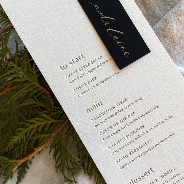 Unique Wedding Menu Etsy