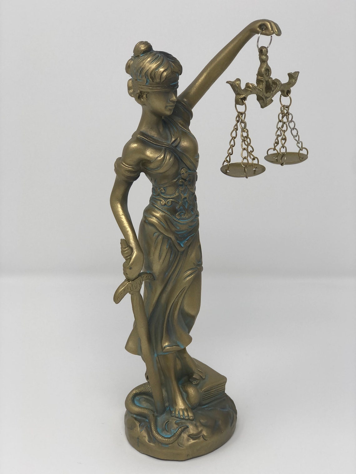 Statue Déesse De La Justice En Résine - Décor Bureau Avocat, Symbole équité, Tailles S à XL