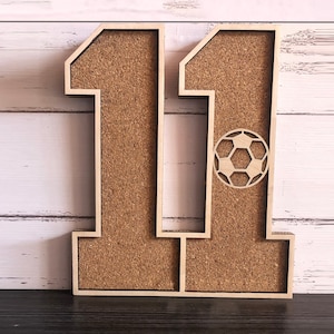 Soccer Jersey Number Cork  Pinboard | Cooperstown Pin | Sign | Team Award Display