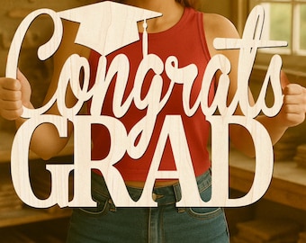 Congrats GRAD | Custom Graduation Sign Custom Congrats Grad Sign Class of 2026 Graduation 2026 Sign Graduation Photo Prop Graduation Decor