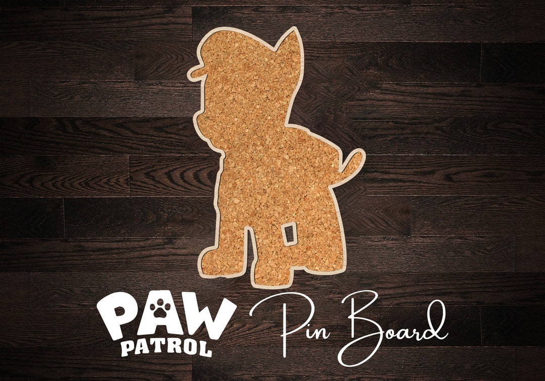 PAW Patrol Cork Pin Board With Frame Chase Design Etsy