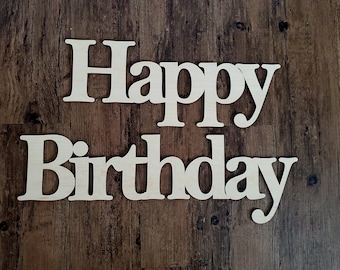 Happy Birthday Wooden Door Sign Custom Yard Photo Balloon Backdrop Background Prop Banner Laser Wood Cutout