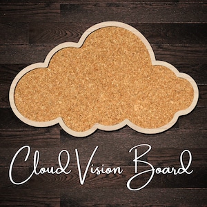 Cloud  Cork Pin Board with Frame Vision Board