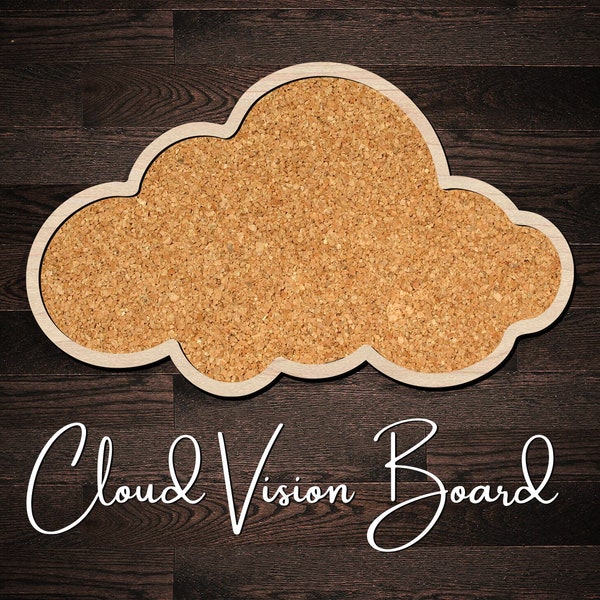 Cloud  Cork Pin Board with Frame Vision Board