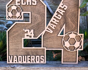 Sport Number Personalized Plaque Award Trophy