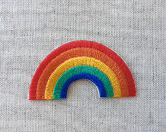 NEW Arrival Rainbow Iron On Sew On Full Embroidered Patch Appliqués Badge