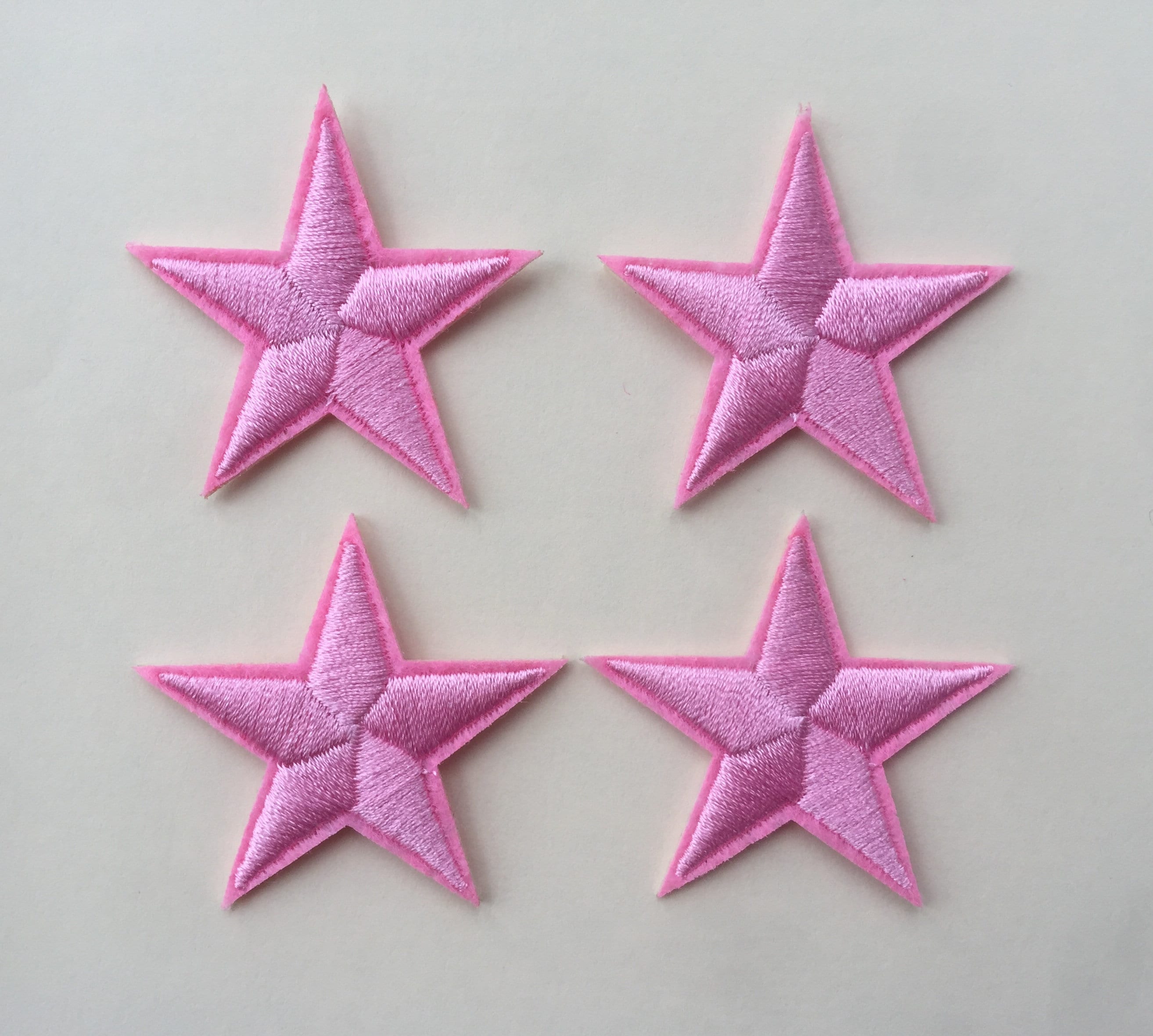 New, Hot Pink AB Rhinestone Star Bling Patch, Size 3, Cool