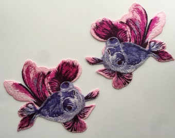 One Fish Sew On Full Embroidered Patch Appliqués Badge