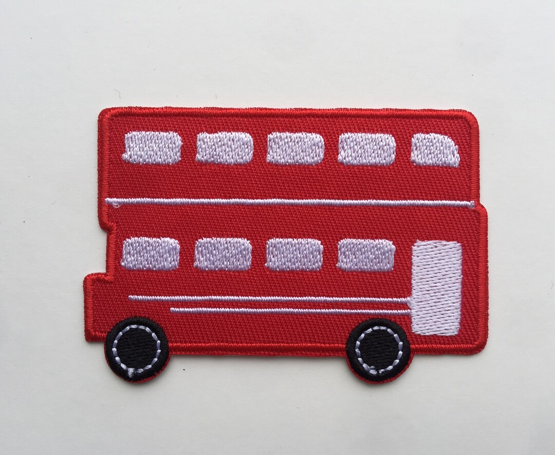 Double Deck Bus Car Iron on Sew on Embroidered Patch Appliqués Badge - Etsy