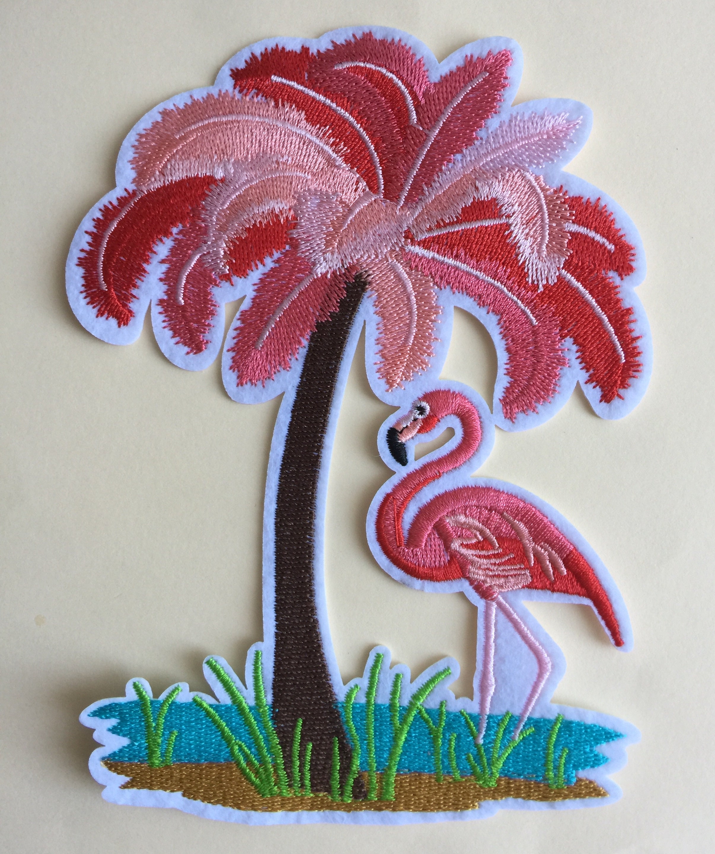 Pink Flamingo Floatie Embroidered Iron-On Patch – Winks For Days