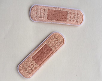 Set Of 2 Plasters Iron/ Sew On Full Embroidered Patch Appliqués Badge