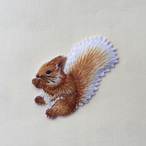 Cute Squirrel  Iron / Sew On Full Embroidered Patch Appliqués Badge