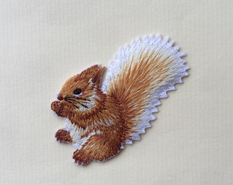 Cute Squirrel  Iron / Sew On Full Embroidered Patch Appliqués Badge