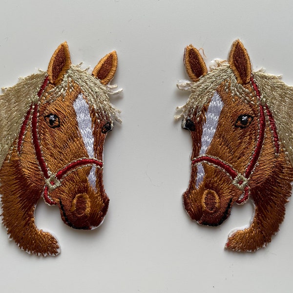 Horse patch, horse embroidery patch Iron On Sew On Full Embroidered Patch Appliqués Badge