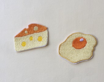 Egg And Cheese Iron / Sew On Full Embroidered Patch Appliqués Badge