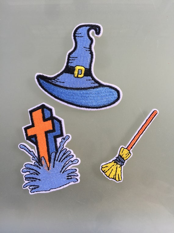 Applique Patches Ghost Patch Iron Sew On Halloween Spooky Embroidery Applique Embroidered Badge E Iron On Patches For Hats - Foto 12
