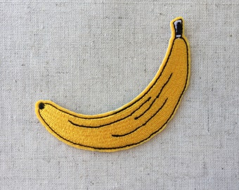 Yellow Banana Iron On Sew On Full Embroidered Patch Appliqués Badge