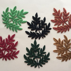 Leaves flower leaf patch Iron on Sew On Embroidered Patch Appliqués Badge