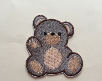 Parche bordado para planchar o coser de osito de peluche