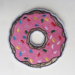Large Doughnuts Donut Iron On Sew On Full Embroidered Patch Appliqués Badge