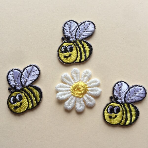 Bee Iron On Patch – Bumblebee Embroidery Applique For Clothes, Bags, Hats