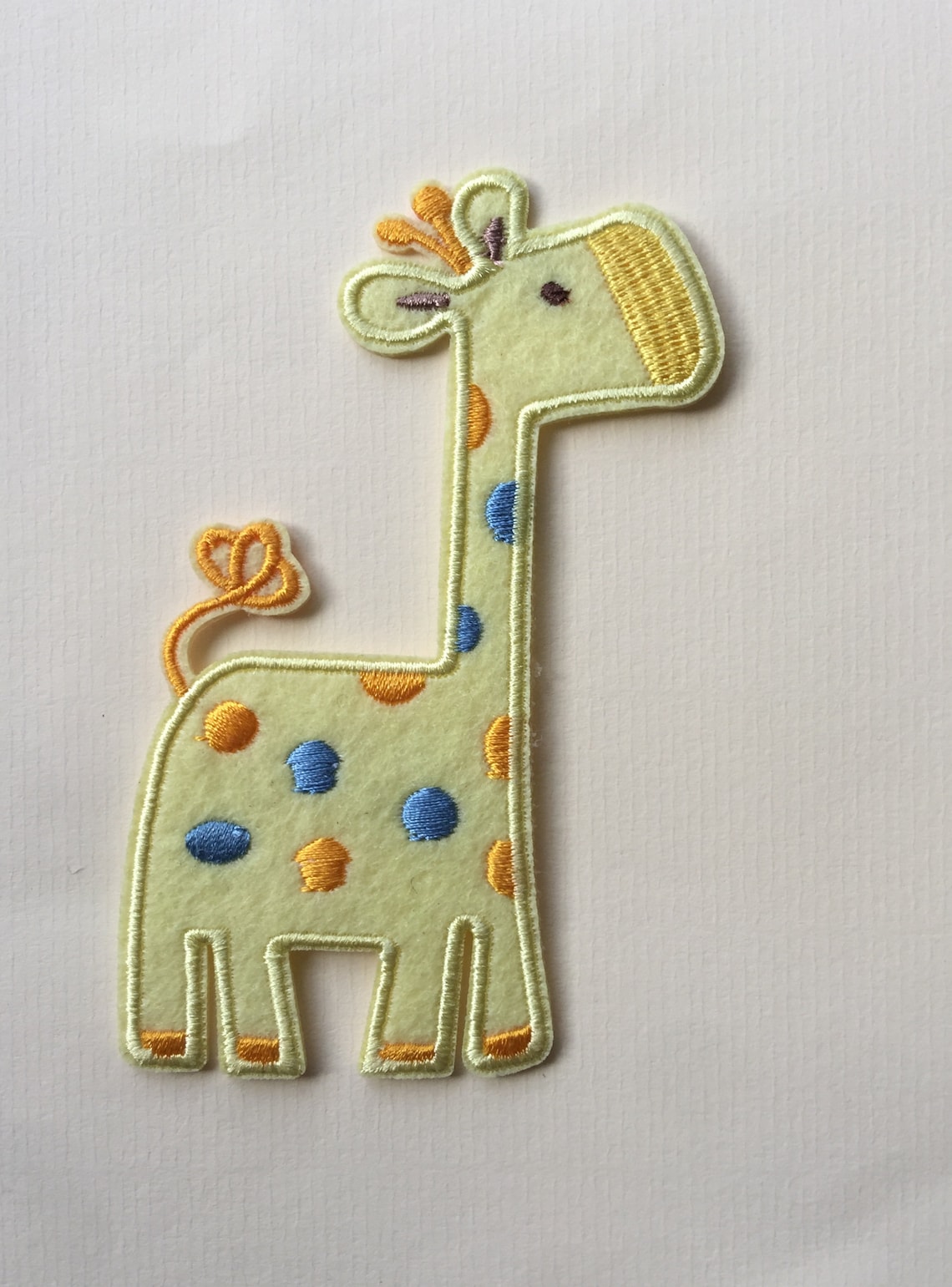 Yellow Giraffe Iron on Sew on Embroidered Patch Appliqués Etsy UK