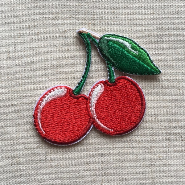 Cherry Patch Iron On Sew On Embroidered Patch Appliqués Badge
