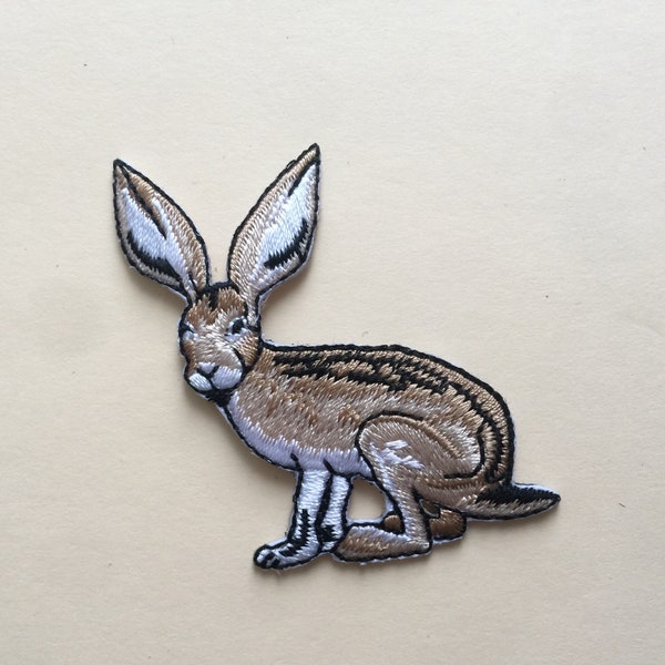 Bunny Rabbit Patch, Giant Rabbit, Hare Iron On Sew On Embroidered Patch Appliqués Badge