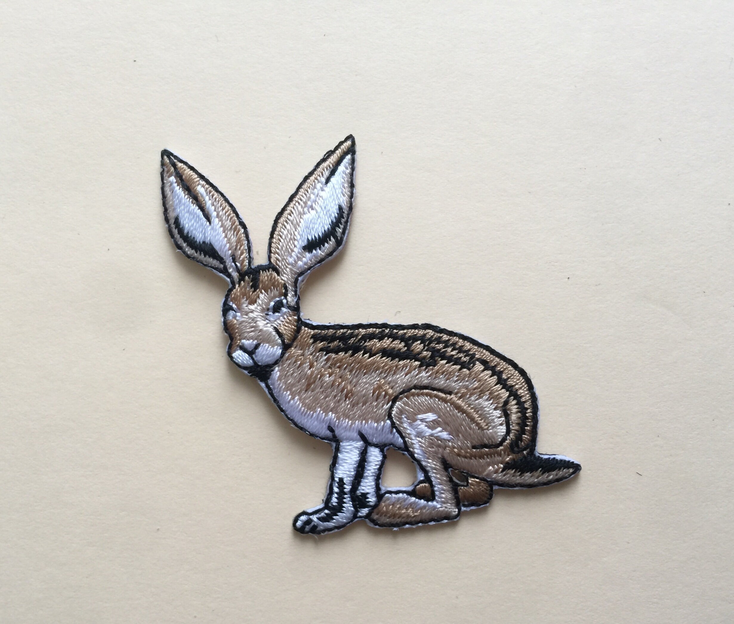 Bunny Rabbit Patch, Giant Rabbit, Hare Iron on Sew on Embroidered Patch ...
