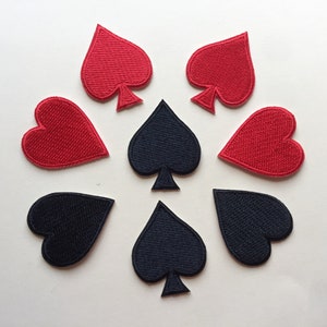 Pik Patches, Herz Patches Aufnäher zum Aufnähen