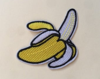 Banana Iron On Sew On Full Embroidered Patch Appliqués Badge