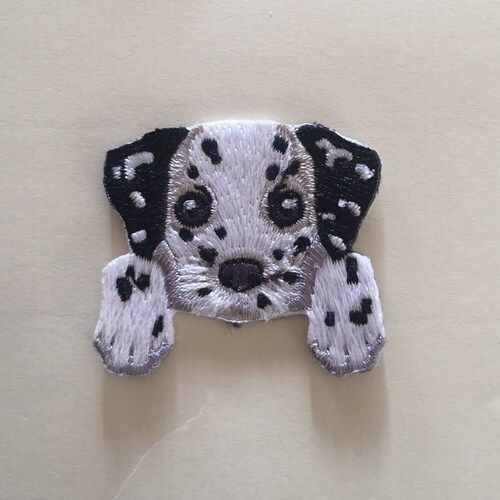 Dalmatian Dog Head Iron / Sew on Embroidered Patch Appliqués Etsy