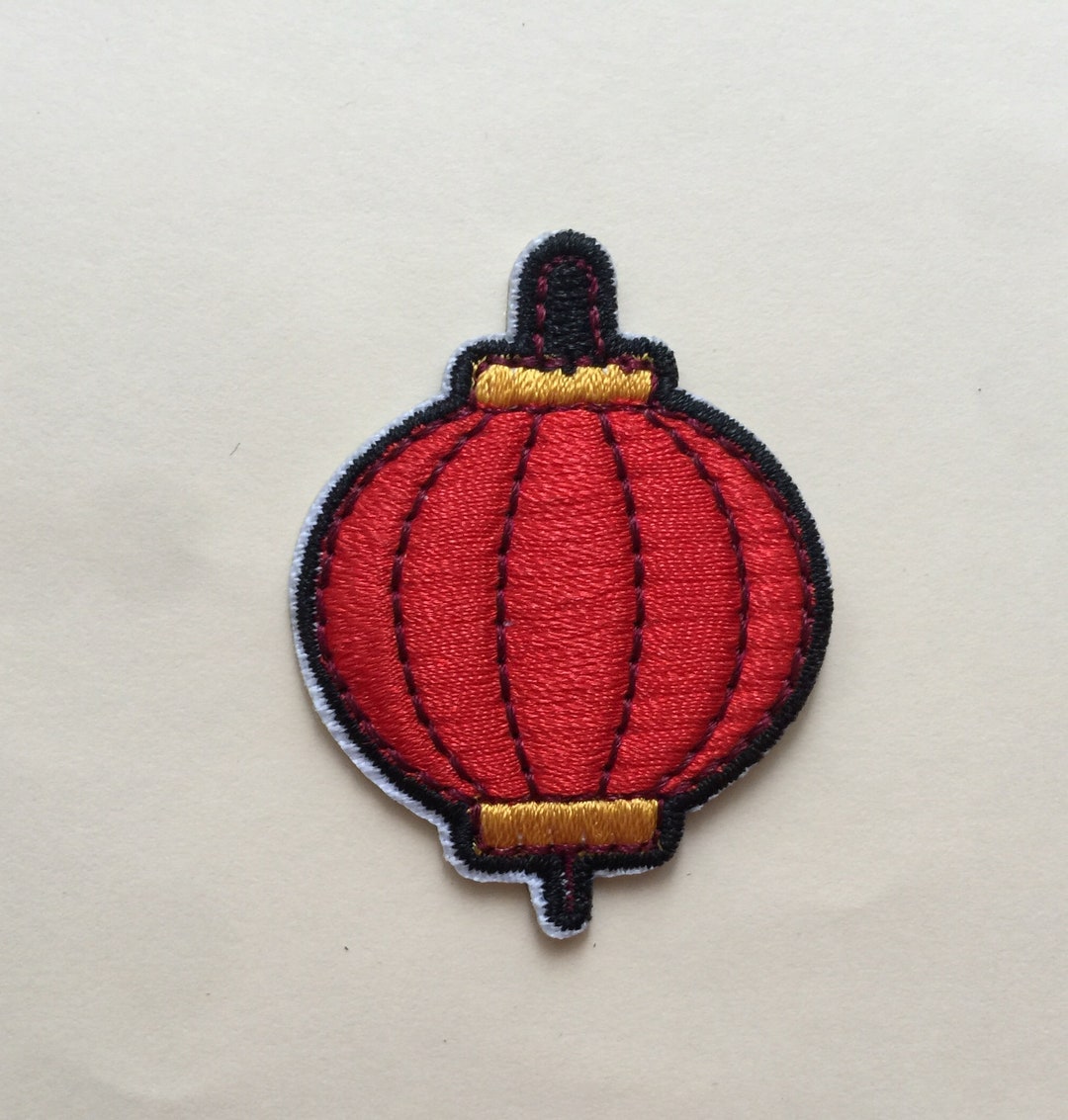 Red Lantern Embroidered Patch: Iron on Applique (3.5cm) - Etsy